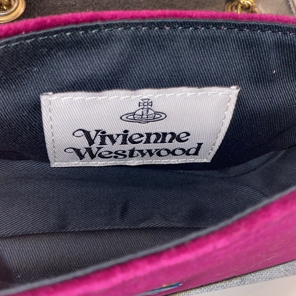VIVIENNE WESTWOOD NWT 
Mini small Shoulder bag/clutch chain
COLOR: PLUM/purple - Picture 9 of 16